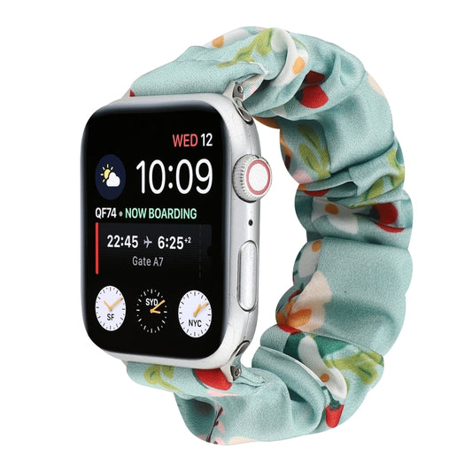 Fabric Hair Ring Watch Band For Apple Watch Series 9&8&7 41mm / SE 3&SE 2&6&SE&5&4 40mm / 3&2&1 38mm(4) by buy2fix