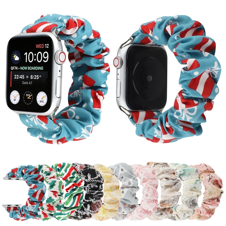 Fabric Hair Ring Watch Band For Apple Watch Series 9&8&7 41mm / SE 3&SE 2&6&SE&5&4 40mm / 3&2&1 38mm(1) by buy2fix