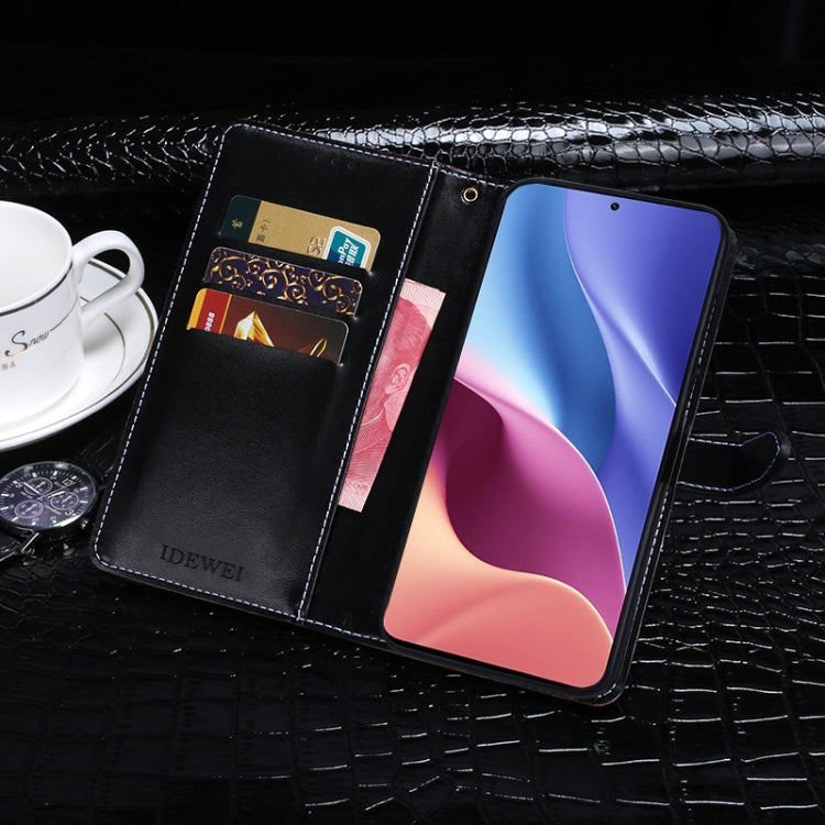 For Xiaomi Poco F3 / Redmi K40 idewei Crocodile Texture Horizontal Flip Leather Case with Holder & Card Slots & Wallet(Black) - Xiaomi Cases by idewei | Online Shopping UK | buy2fix