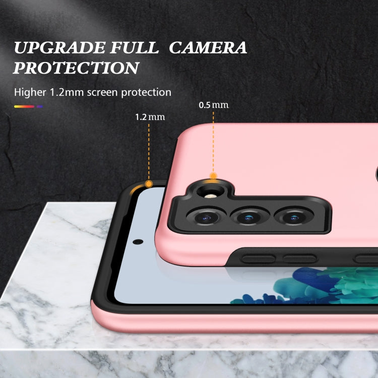 For Samsung Galaxy S21+ 5G PC + TPU Shockproof Magnetic Protective Case with Invisible Ring Holder(Rose Gold) - Galaxy S21+ 5G Cases by buy2fix | Online Shopping UK | buy2fix