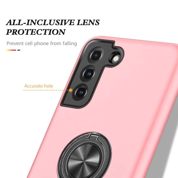 For Samsung Galaxy S21+ 5G PC + TPU Shockproof Magnetic Protective Case with Invisible Ring Holder(Rose Gold) - Galaxy S21+ 5G Cases by buy2fix | Online Shopping UK | buy2fix