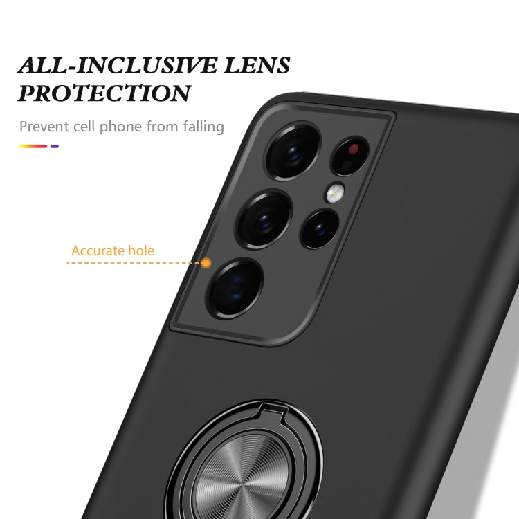 For Samsung Galaxy S21 Ultra 5G PC + TPU Shockproof Magnetic Protective Case with Invisible Ring Holder(Black) - Galaxy S21 Ultra 5G Cases by buy2fix | Online Shopping UK | buy2fix