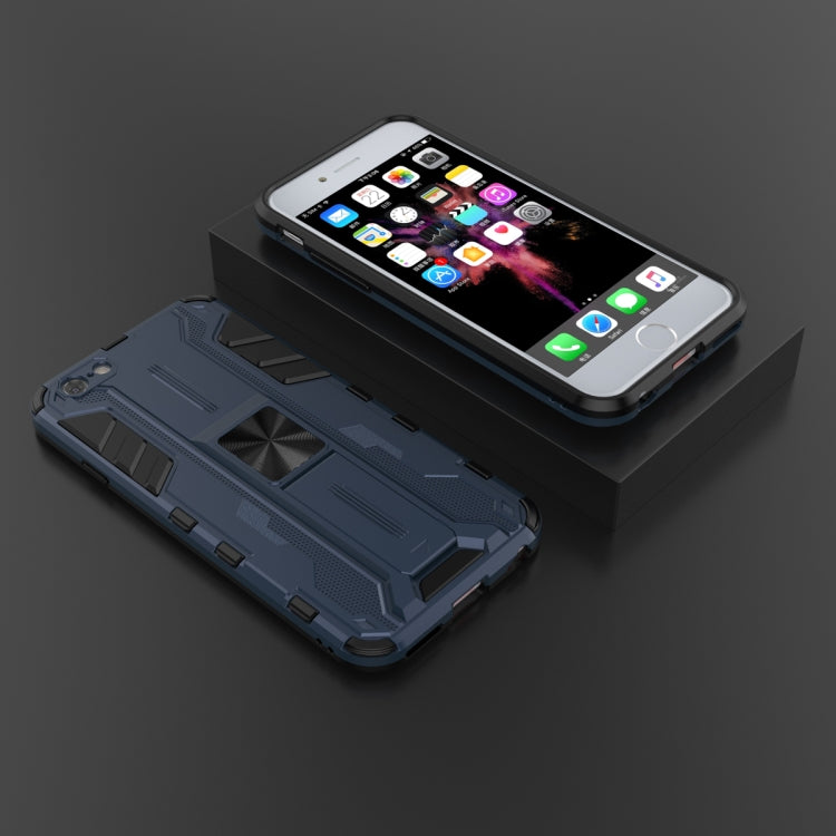 For iPhone SE 2022 / SE 2020 / 8 / 7 Supersonic PC + TPU Shock-proof Protective Case with Holder(Dark Blue) - iPhone SE 2022 / 2020 / 8 / 7 Cases by buy2fix | Online Shopping UK | buy2fix
