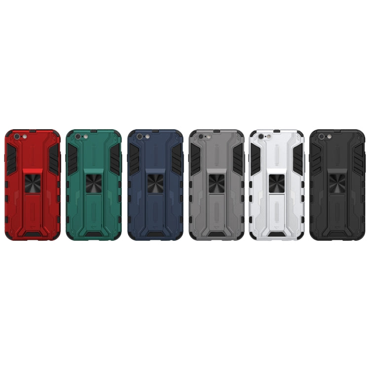 For iPhone SE 2022 / SE 2020 / 8 / 7 Supersonic PC + TPU Shock-proof Protective Case with Holder(Dark Blue) - iPhone SE 2022 / 2020 / 8 / 7 Cases by buy2fix | Online Shopping UK | buy2fix