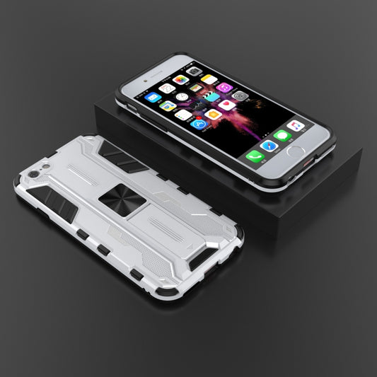 For iPhone SE 2022 / SE 2020 / 8 / 7 Supersonic PC + TPU Shock-proof Protective Case with Holder(Silver) - iPhone SE 2022 / 2020 / 8 / 7 Cases by buy2fix | Online Shopping UK | buy2fix