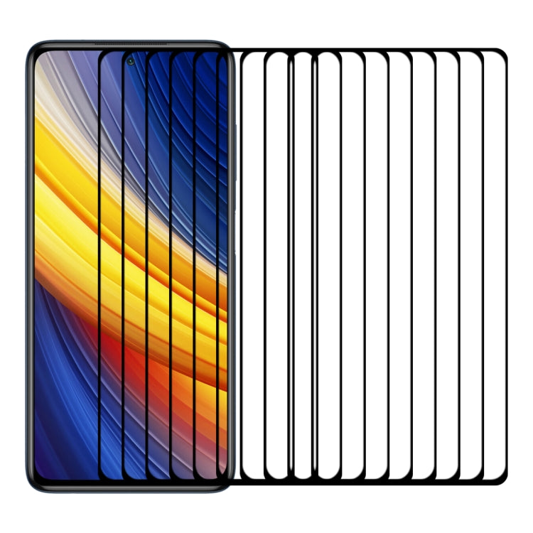 For Xiaomi Poco X3 Pro 25 PCS Full Glue Full Screen Tempered Glass Film by buy2fix
