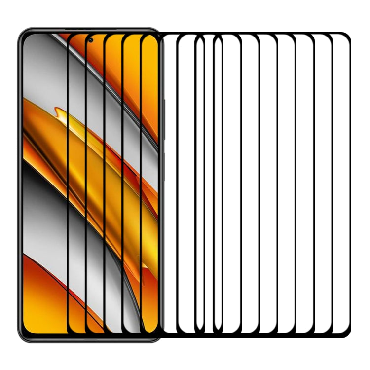 For Xiaomi Poco F3 25 PCS Full Glue Full Screen Tempered Glass Film by buy2fix