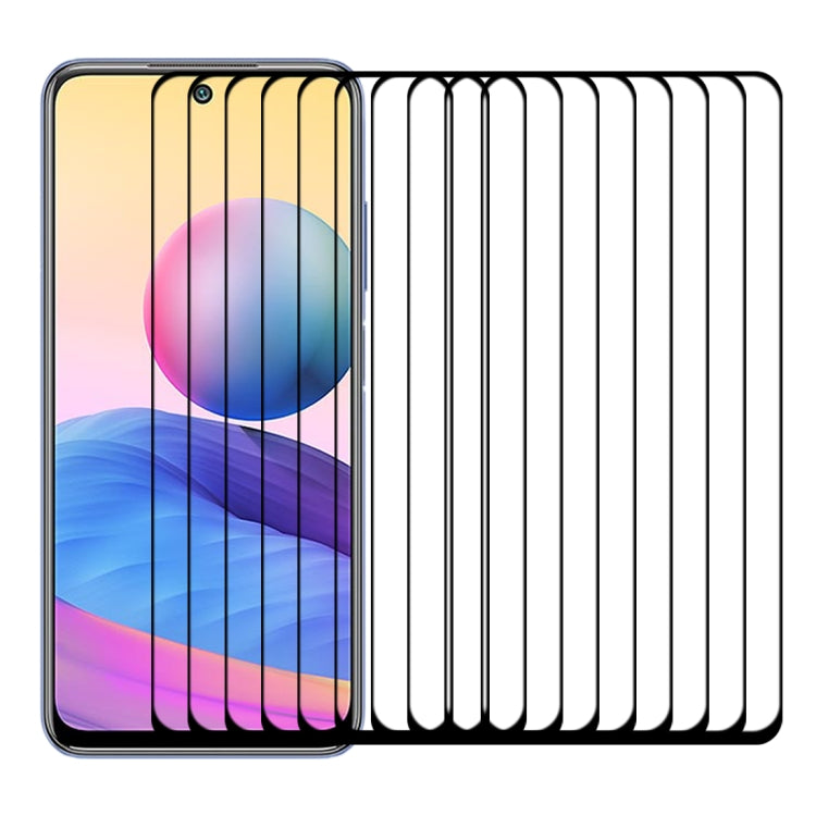 For Xiaomi Redmi Note 10 5G / Poco M3 Pro 5G 25 PCS Full Glue Full Screen Tempered Glass Film by buy2fix