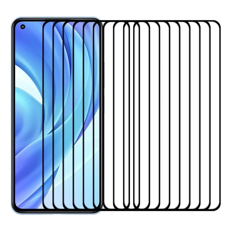 For Xiaomi Mi 11 Lite 25 PCS Full Glue Full Screen Tempered Glass Film by buy2fix