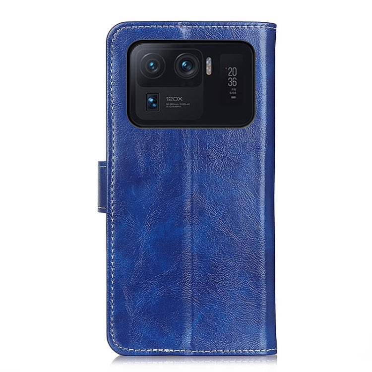 For Xiaomi Mi 11 Ultra Retro Crazy Horse Texture Horizontal Flip Leather Case with Holder & Card Slots & Photo Frame & Wallet(Blue) - Xiaomi Cases by buy2fix | Online Shopping UK | buy2fix