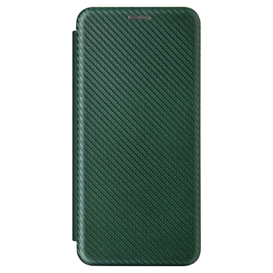 For alcatel 1S (2021) Carbon Fiber Texture Horizontal Flip TPU + PC + PU Leather Case with Card Slot(Green) by buy2fix