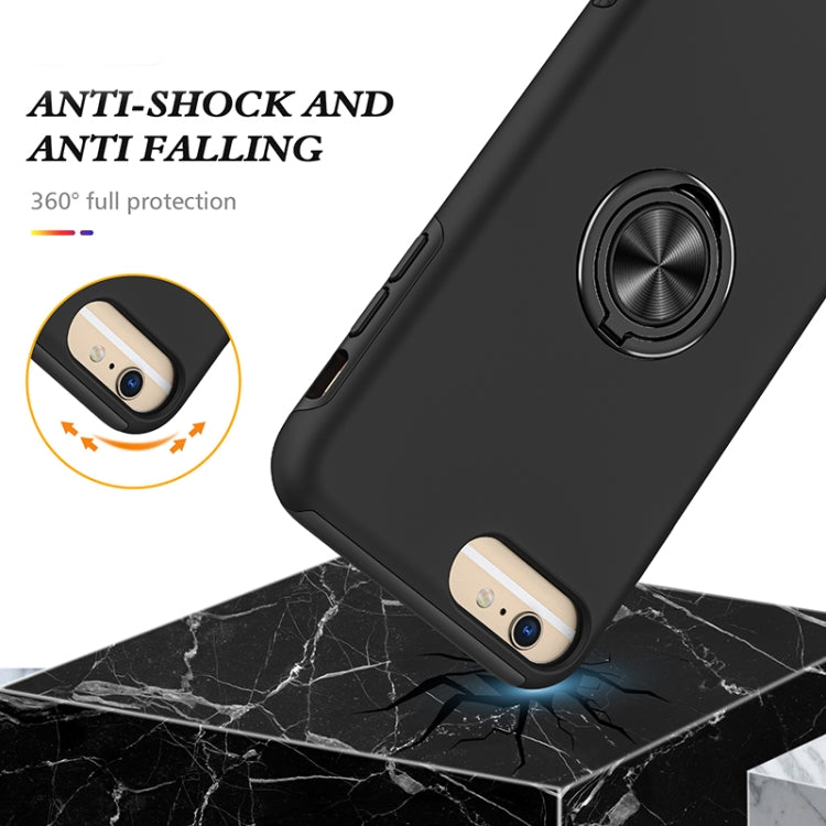 Magnetic Ring Kickstand Shockproof Phone Case For iPhone 6 Plus(Black) - More iPhone Cases by buy2fix | Online Shopping UK | buy2fix