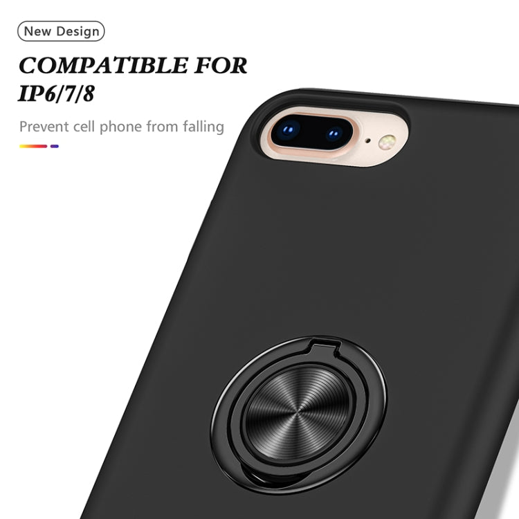 Magnetic Ring Kickstand Shockproof Phone Case For iPhone 8 Plus / 7 Plus(Black) - More iPhone Cases by buy2fix | Online Shopping UK | buy2fix