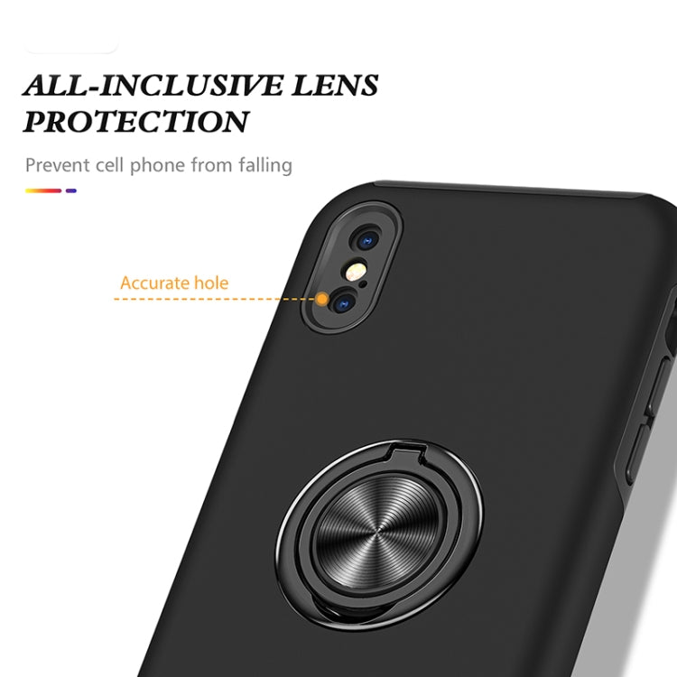 For iPhone XS Max Magnetic Ring Kickstand Shockproof Phone Case(Black) - More iPhone Cases by buy2fix | Online Shopping UK | buy2fix