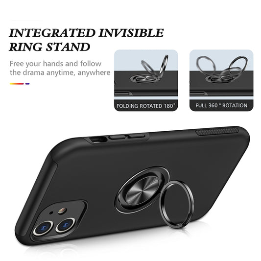 For iPhone 11 Magnetic Ring Kickstand Shockproof Phone Case (Black) - iPhone 11 Cases by buy2fix | Online Shopping UK | buy2fix