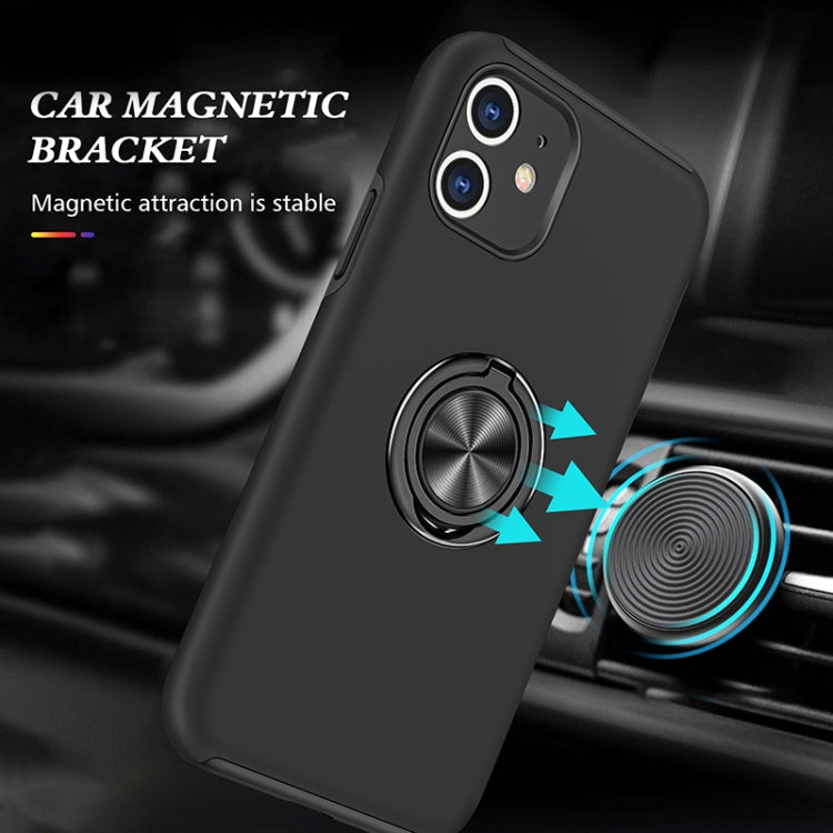 For iPhone 11 Magnetic Ring Kickstand Shockproof Phone Case (Black) - iPhone 11 Cases by buy2fix | Online Shopping UK | buy2fix