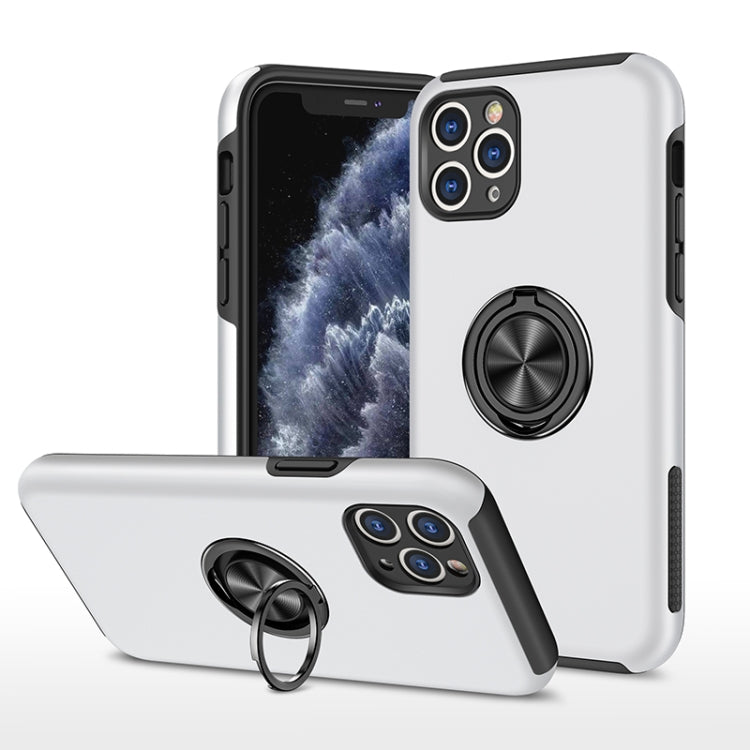 For iPhone 11 Pro Magnetic Ring Kickstand Shockproof Phone Case (Silver) - iPhone 11 Pro Cases by buy2fix | Online Shopping UK | buy2fix