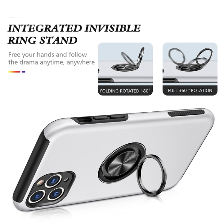 For iPhone 11 Pro Magnetic Ring Kickstand Shockproof Phone Case (Silver) - iPhone 11 Pro Cases by buy2fix | Online Shopping UK | buy2fix