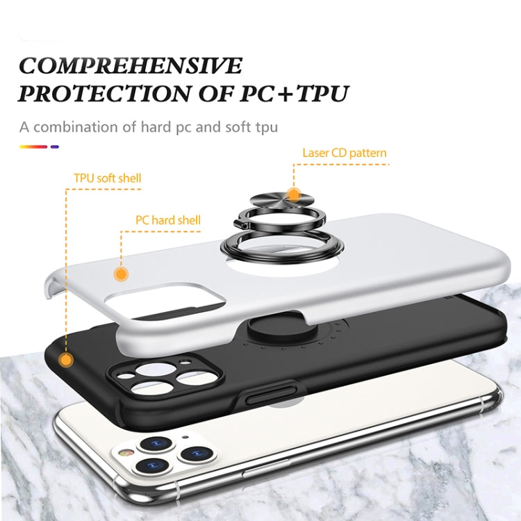 For iPhone 11 Pro Magnetic Ring Kickstand Shockproof Phone Case (Silver) - iPhone 11 Pro Cases by buy2fix | Online Shopping UK | buy2fix