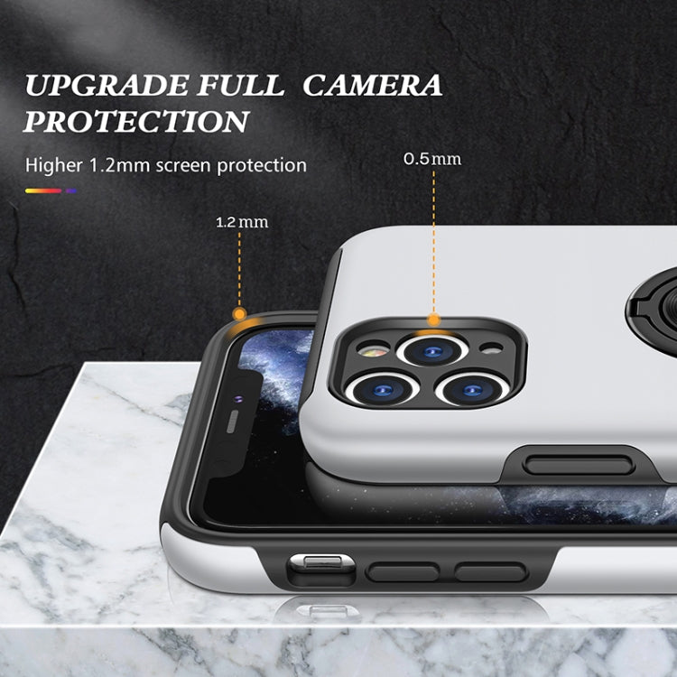 For iPhone 11 Pro Magnetic Ring Kickstand Shockproof Phone Case (Silver) - iPhone 11 Pro Cases by buy2fix | Online Shopping UK | buy2fix