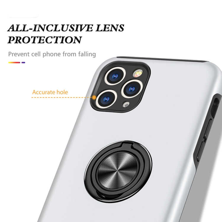 For iPhone 11 Pro Magnetic Ring Kickstand Shockproof Phone Case (Silver) - iPhone 11 Pro Cases by buy2fix | Online Shopping UK | buy2fix