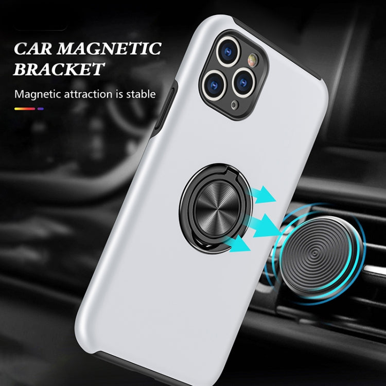 For iPhone 11 Pro Magnetic Ring Kickstand Shockproof Phone Case (Silver) - iPhone 11 Pro Cases by buy2fix | Online Shopping UK | buy2fix