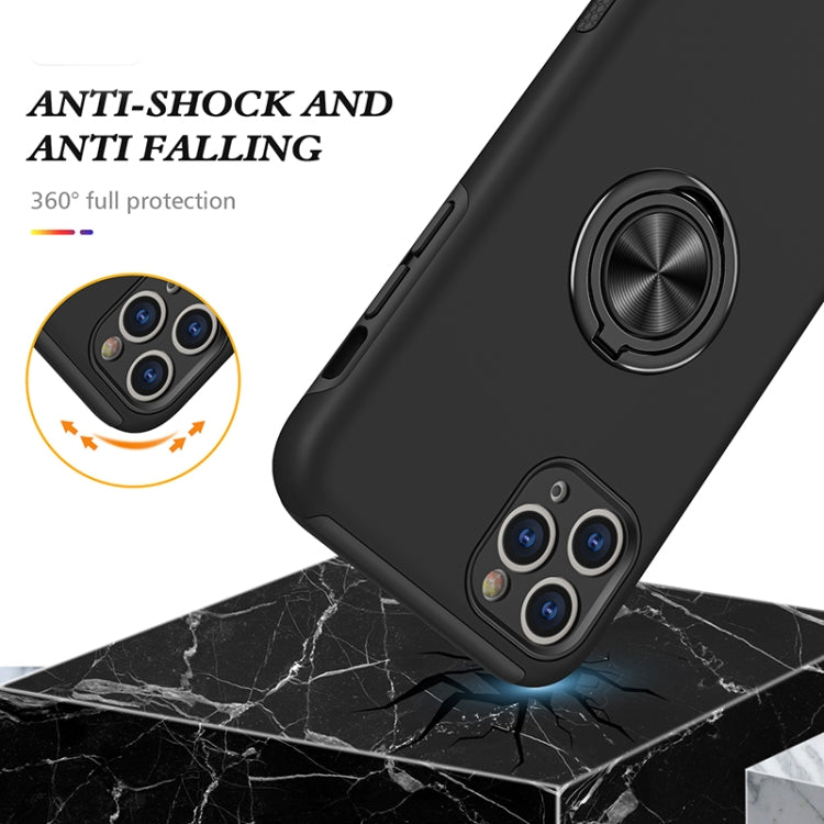 For iPhone 11 Pro Max Magnetic Ring Kickstand Shockproof Phone Case (Black) - iPhone 11 Pro Max Cases by buy2fix | Online Shopping UK | buy2fix