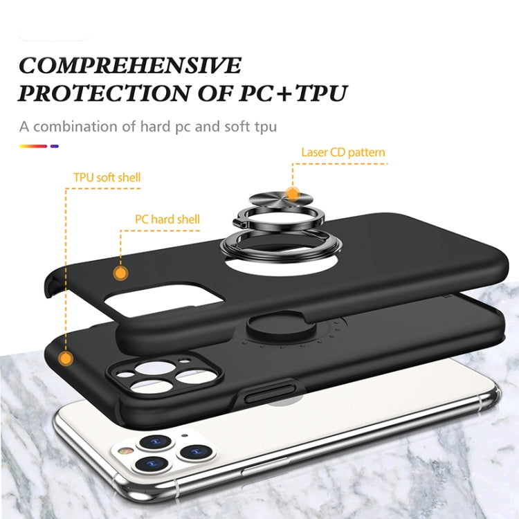 For iPhone 11 Pro Max Magnetic Ring Kickstand Shockproof Phone Case (Black) - iPhone 11 Pro Max Cases by buy2fix | Online Shopping UK | buy2fix
