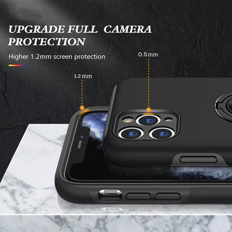 For iPhone 11 Pro Max Magnetic Ring Kickstand Shockproof Phone Case (Black) - iPhone 11 Pro Max Cases by buy2fix | Online Shopping UK | buy2fix
