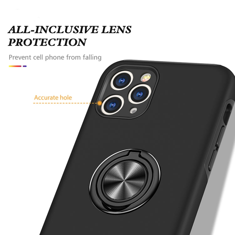 For iPhone 11 Pro Max Magnetic Ring Kickstand Shockproof Phone Case (Black) - iPhone 11 Pro Max Cases by buy2fix | Online Shopping UK | buy2fix