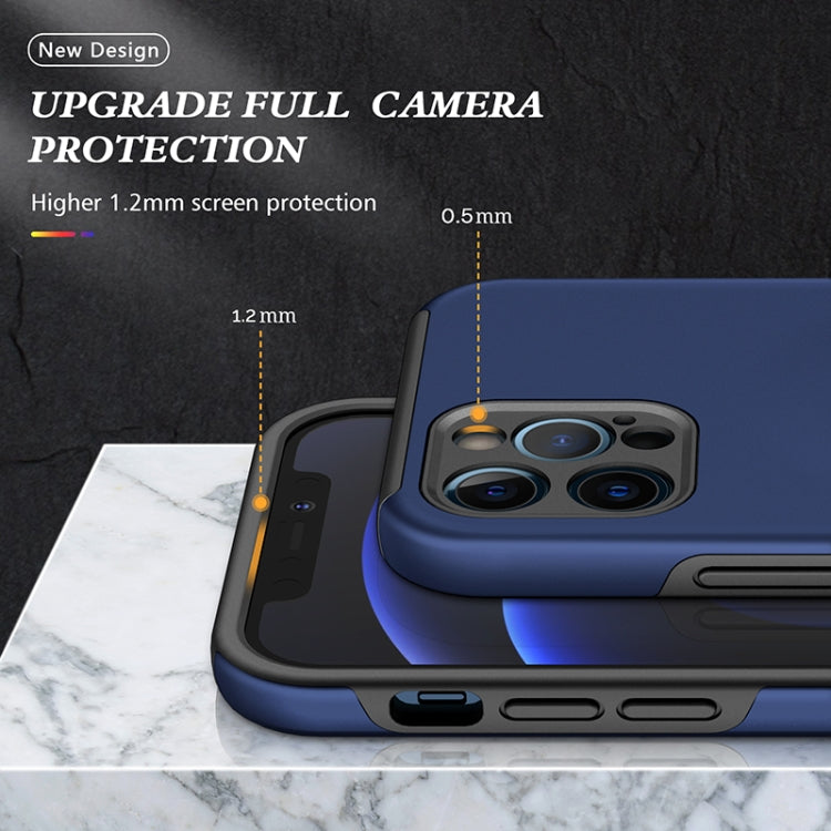 For iPhone 12 Pro Magnetic Ring Kickstand Shockproof Phone Case(Blue) - iPhone 12 / 12 Pro Cases by buy2fix | Online Shopping UK | buy2fix