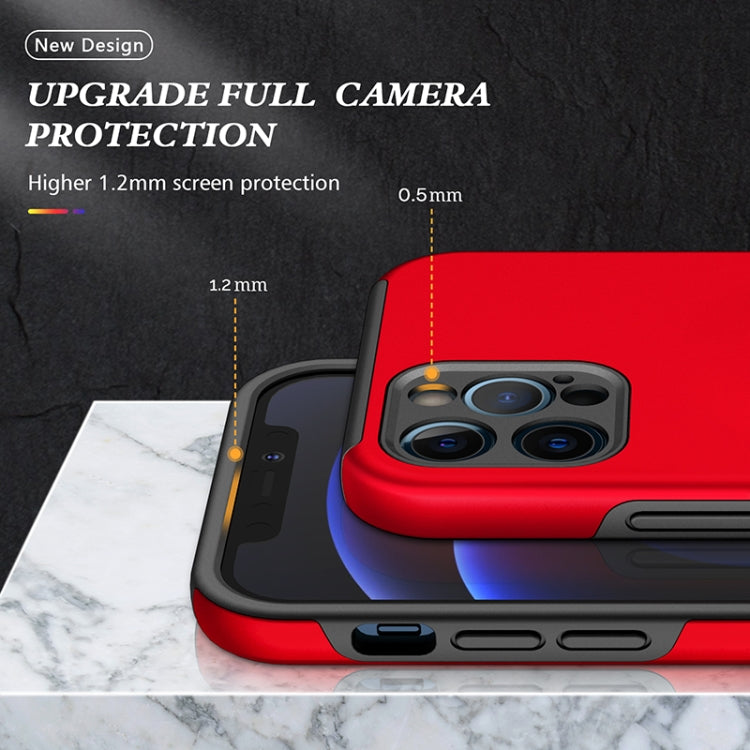 For iPhone 12 Pro Max Magnetic Ring Kickstand Shockproof Phone Case(Red) - iPhone 12 Pro Max Cases by buy2fix | Online Shopping UK | buy2fix