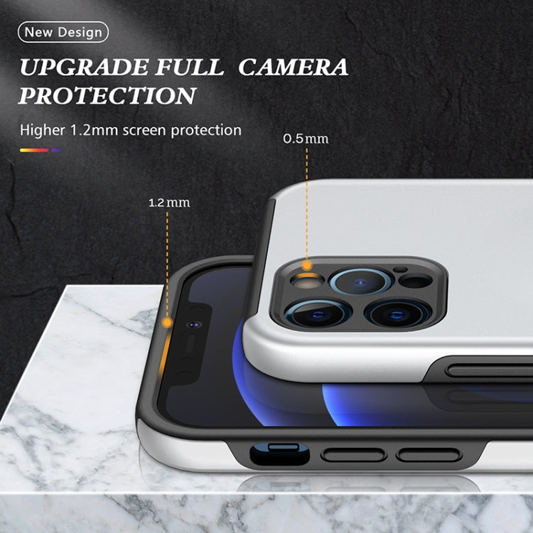 For iPhone 12 Pro Max Magnetic Ring Kickstand Shockproof Phone Case(Silver) - iPhone 12 Pro Max Cases by buy2fix | Online Shopping UK | buy2fix
