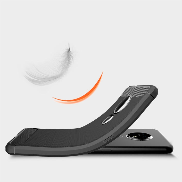 For Nokia 7.2 & 6.2 Brushed Texture Carbon Fiber TPU Protective Case(Red) - Nokia Cases by buy2fix | Online Shopping UK | buy2fix