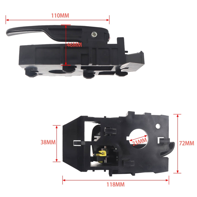 2 PCS A5322 Car Inside Door Handle 82610/20-2D000 for Hyundai Elantra 2001-2006 - Door Handles by buy2fix | Online Shopping UK | buy2fix