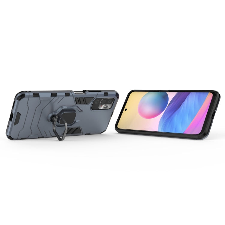 For Xiaomi Redmi Note 10 5G Shockproof PC + TPU Protective Case with Magnetic Ring Holder(Navy Blue) - Xiaomi Cases by buy2fix | Online Shopping UK | buy2fix