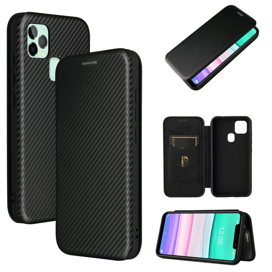 For Oukitel C22 Carbon Fiber Texture Horizontal Flip TPU + PC + PU Leather Case with Card Slot(Black) - More Brand by buy2fix | Online Shopping UK | buy2fix