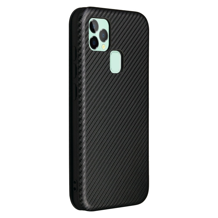 For Oukitel C22 Carbon Fiber Texture Horizontal Flip TPU + PC + PU Leather Case with Card Slot(Black) - More Brand by buy2fix | Online Shopping UK | buy2fix