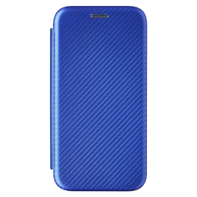 For Oukitel C22 Carbon Fiber Texture Horizontal Flip TPU + PC + PU Leather Case with Card Slot(Blue) - More Brand by buy2fix | Online Shopping UK | buy2fix