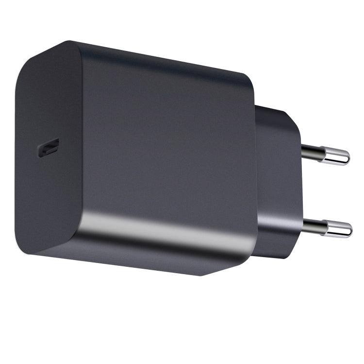 XY PD 25W USB-C / Type-C Single-port Travel Charger for Samsung Devices Fast Charging, EU Plug(Black) - USB Charger by buy2fix | Online Shopping UK | buy2fix