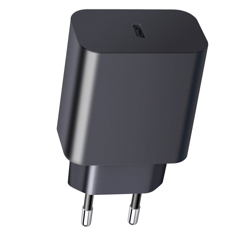 XY PD 25W USB-C / Type-C Single-port Travel Charger for Samsung Devices Fast Charging, EU Plug(Black) - USB Charger by buy2fix | Online Shopping UK | buy2fix