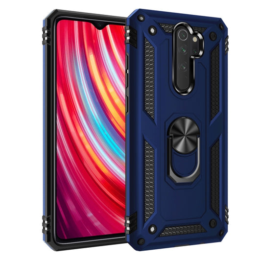 For Xiaomi Redmi Note 8 Pro Armor Shockproof TPU + PC Protective Case with 360 Degree Rotation Holder(Blue) by buy2fix