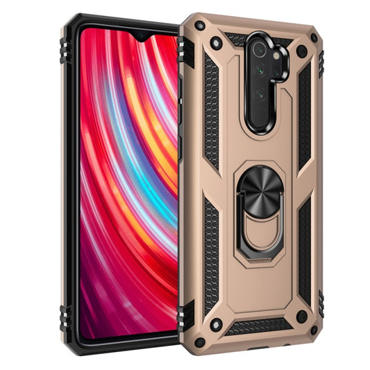 For Xiaomi Redmi Note 8 Pro Armor Shockproof TPU + PC Protective Case with 360 Degree Rotation Holder(Gold) by buy2fix