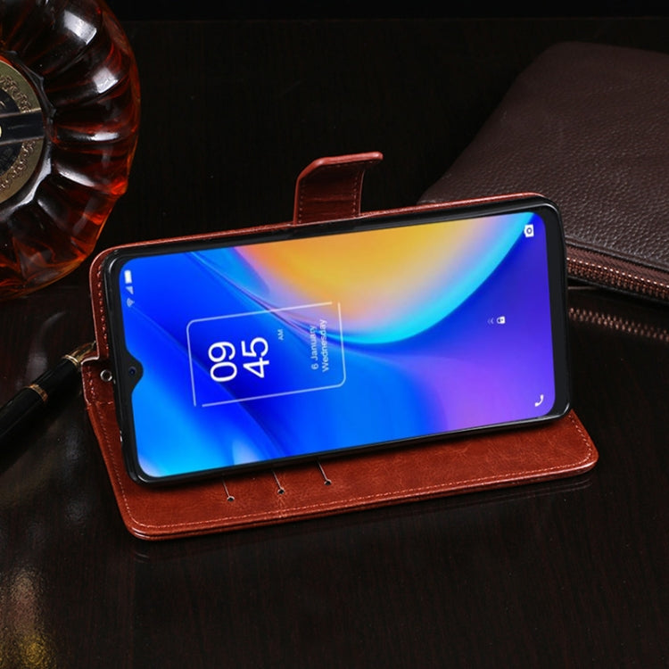 For TCL 20 SE idewei Crazy Horse Texture Horizontal Flip Leather Case with Holder & Card Slots & Wallet(Red) - TCL by idewei | Online Shopping UK | buy2fix