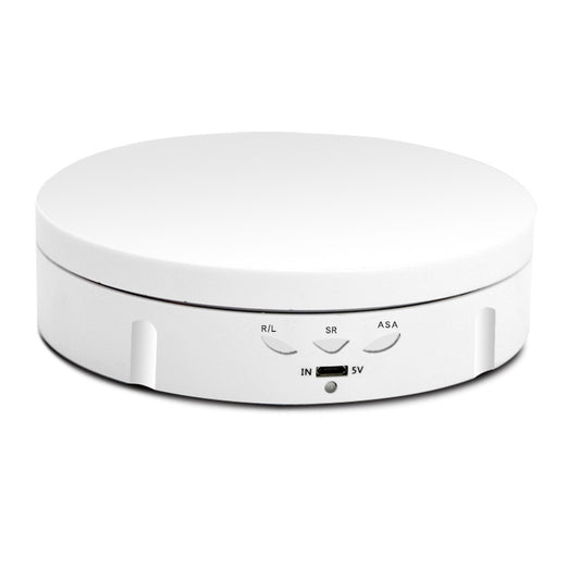 14.6cm USB Electric Rotating Turntable Display Stand Video Shooting Props Turntable for Photography, Load: 10kg(White) by buy2fix