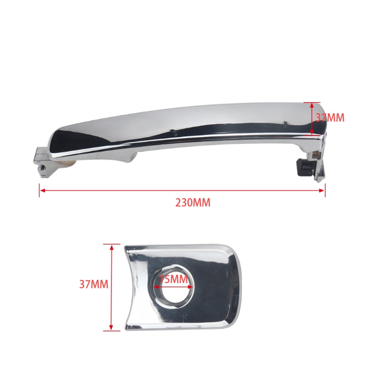 4 PCS A5851 Car Outside Door Handle 80640-CA000/12 for Nissan - Door Handles by buy2fix | Online Shopping UK | buy2fix