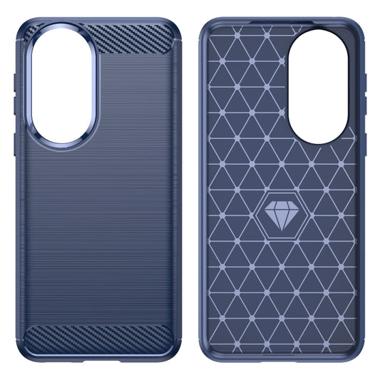 For Huawei P50 Brushed Texture Carbon Fiber TPU Case(Blue) by buy2fix