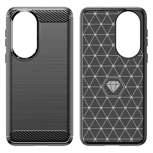 For Huawei P50 Pro Brushed Texture Carbon Fiber TPU Case(Black) by buy2fix
