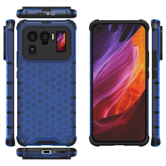 For Xiaomi Mi 11 Ultra Shockproof Honeycomb PC + TPU Case(Blue) by buy2fix