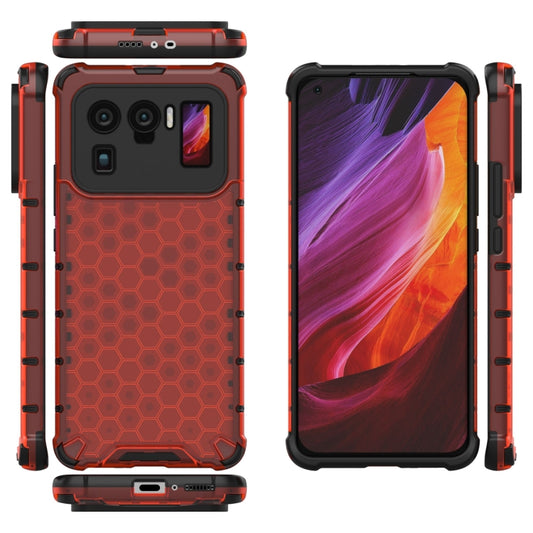 For Xiaomi Mi 11 Ultra Shockproof Honeycomb PC + TPU Case(Red) by buy2fix
